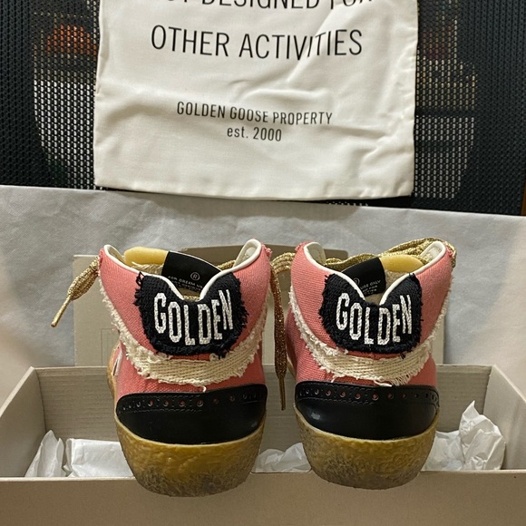 NIB Golden Goose Midstar Salmon Canvas & White Star Sneaker,38 - Picture 9 of 16